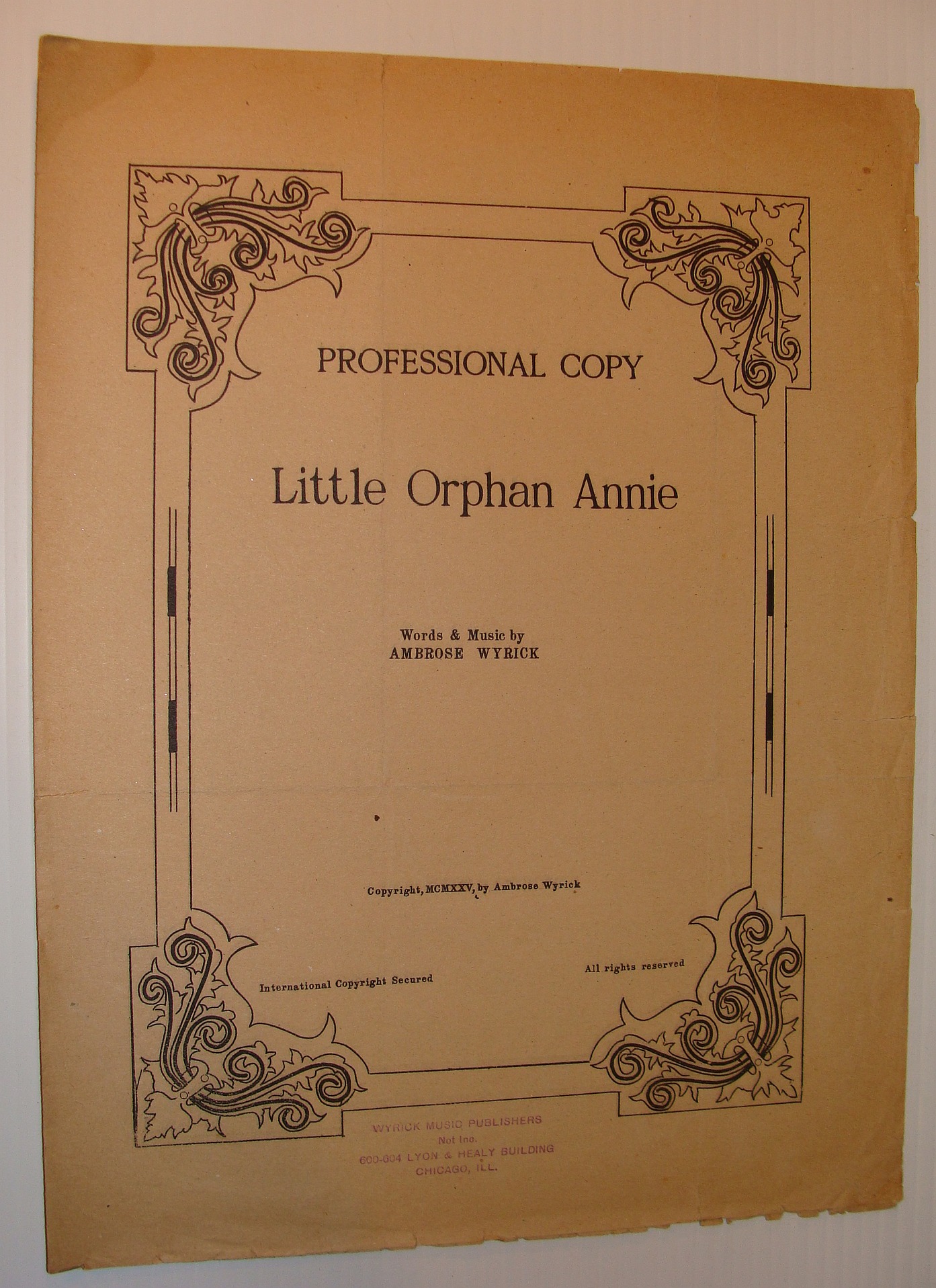 WYRICK, AMBROSE - Little Orphan Annie