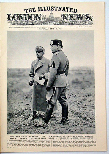 CHESTERTON, G. K.; ET AL - The Illustrated London News, May 16, 1936: Mussolini (IL Duce) Cover Photo