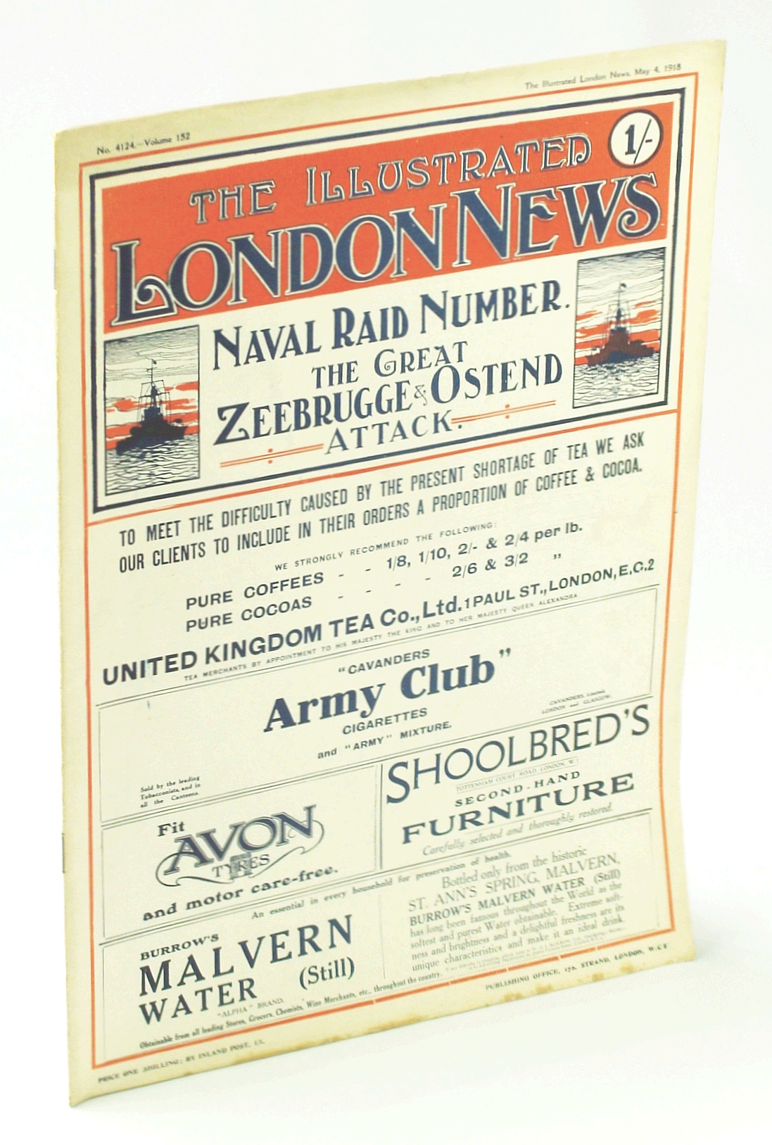 CHESTERTON, G.K.; ET AL - The Illustrated London News, Saturday May 4, 1918 : Naval Raid Number - the Great Zeebrugge & Ostend Attack