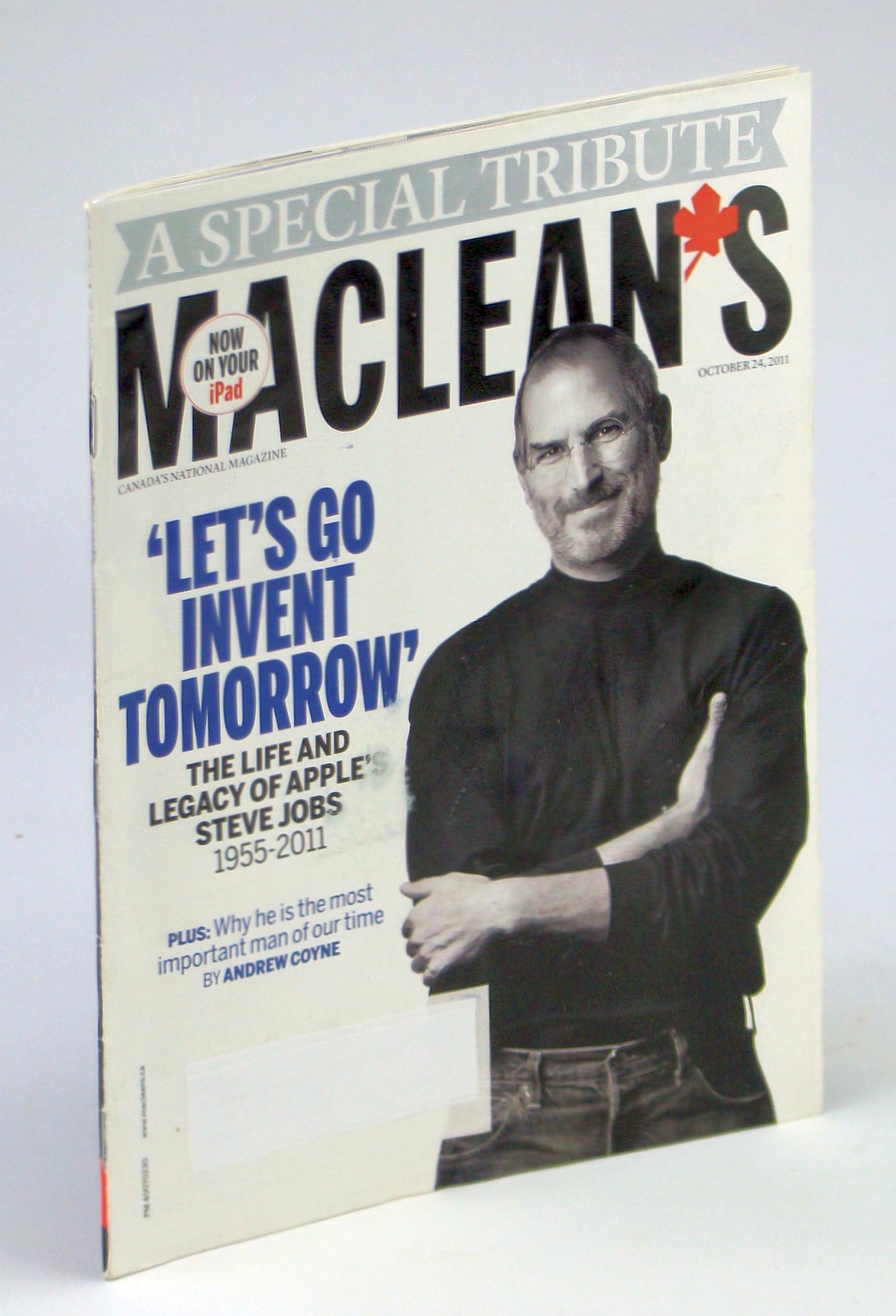 WELLS, PAUL; ET AL - Maclean's Magazine, October 24, 2011 - Steve Jobs Tribute Issue