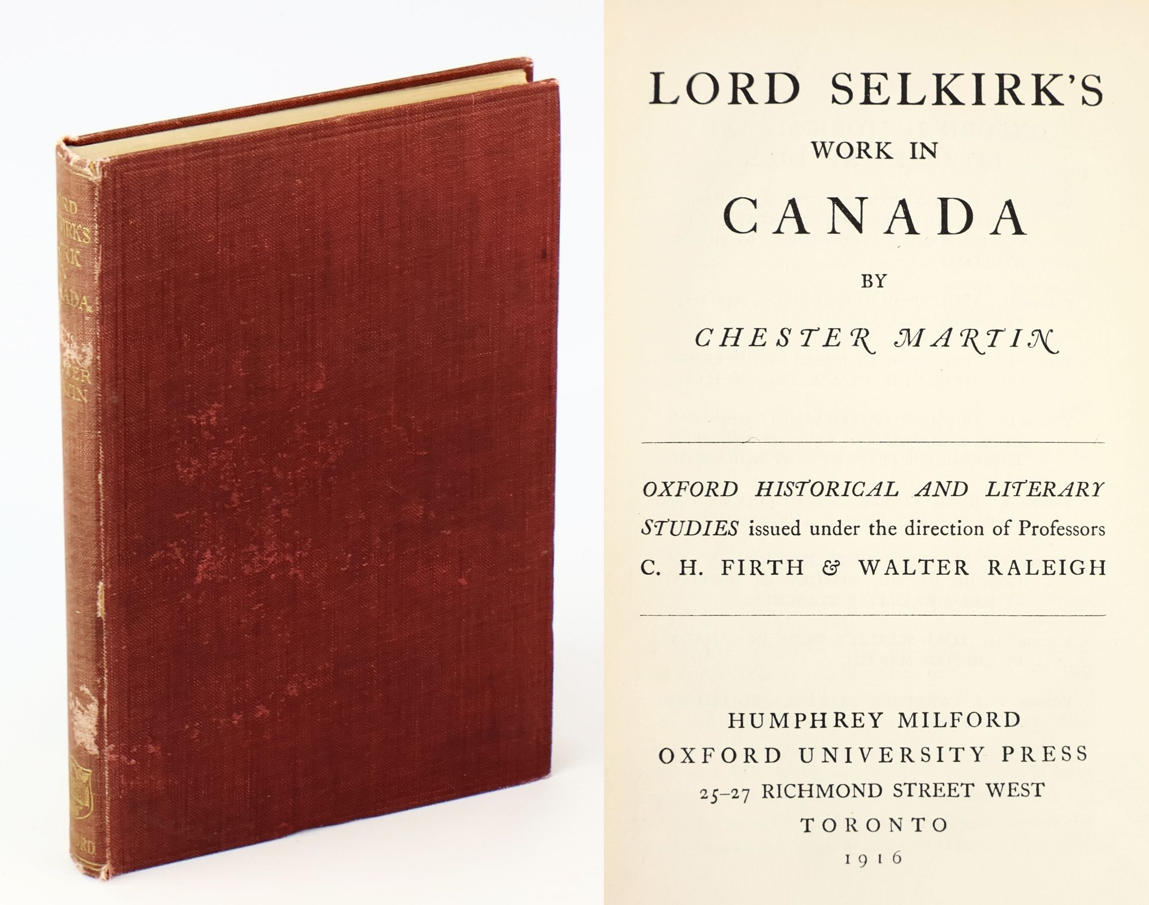 Lord Selkirk's Work in Canada