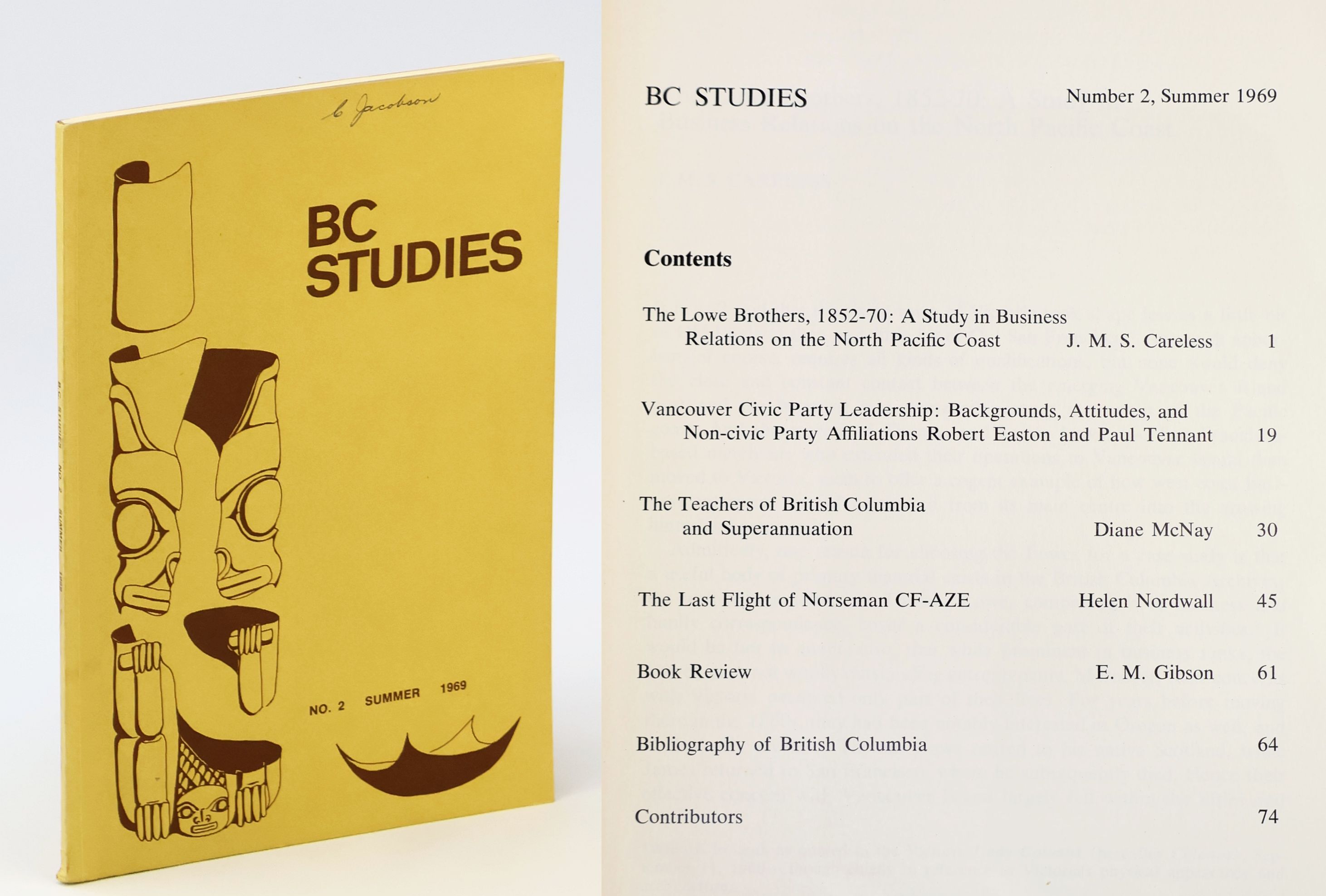 Image for BC Studies, Number 2, Summer 1969 - The Lowe Brothers 1852-70 BC Studies, Number 2, Summer 1969 - The Lowe Brothers 1852-70