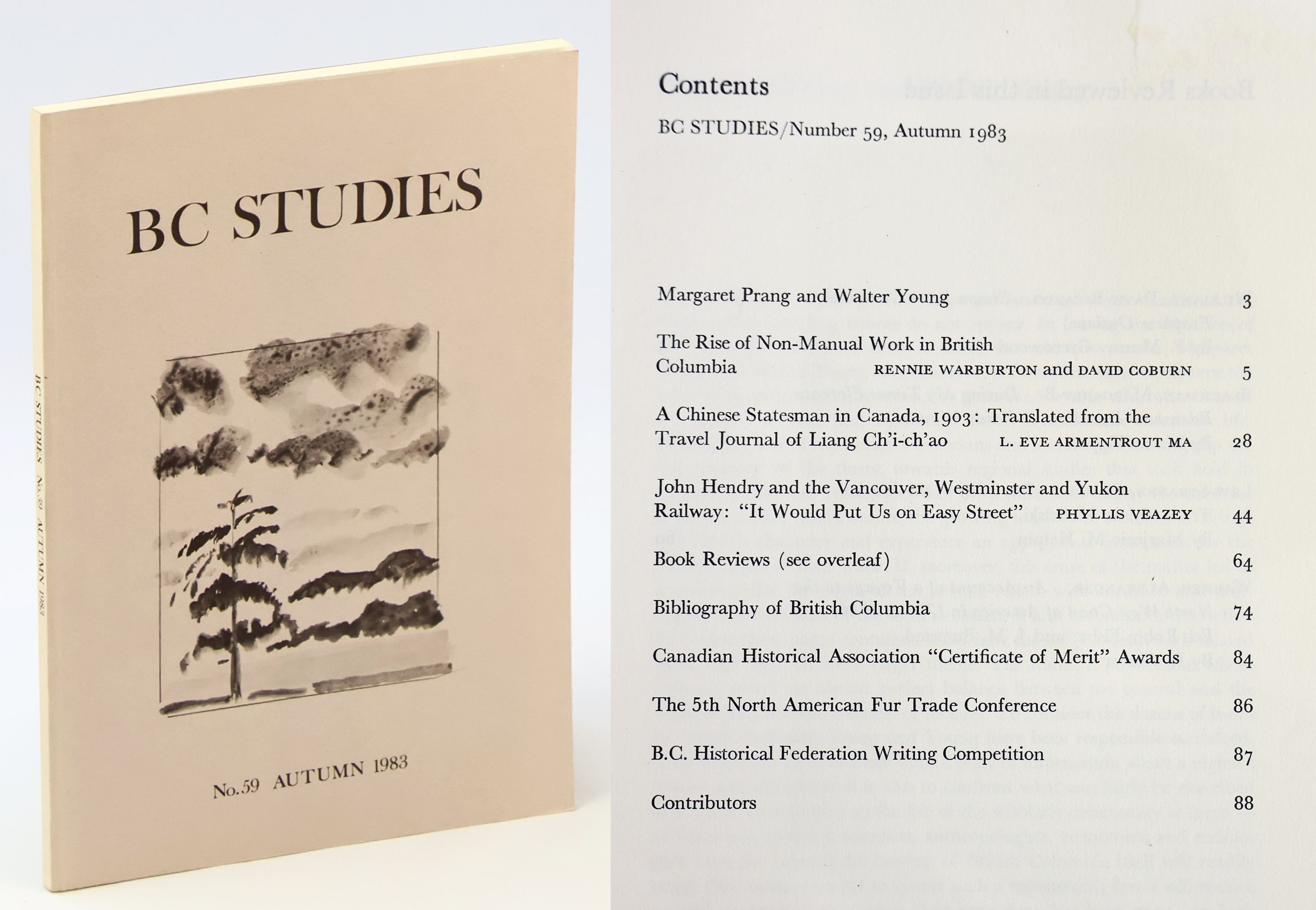 Image for BC Studies, No. 59, Autumn 1983 - A Chinese Statesman in Canada, 1903 BC Studies, No. 59, Autumn 1983 - A Chinese Statesman in Canada, 1903