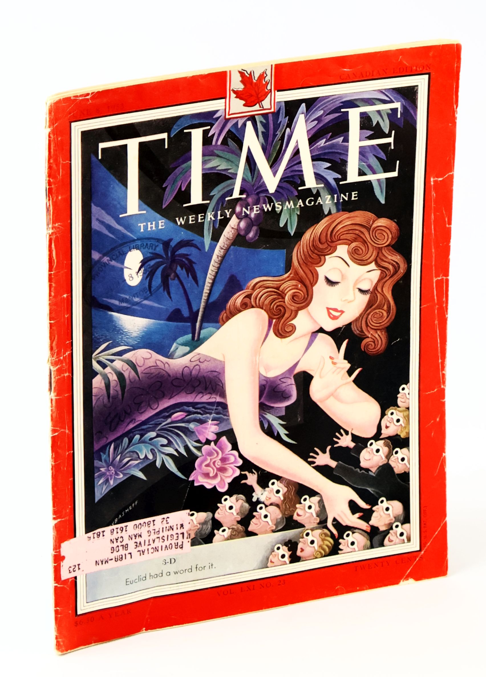 Image for Time - The Weekly Newsmagazine, June 8, 1953, Volume LXI, Number 23 - 3D Movies Time - The Weekly Newsmagazine, June 8, 1953, Volume LXI, Number 23 - 3D Movies