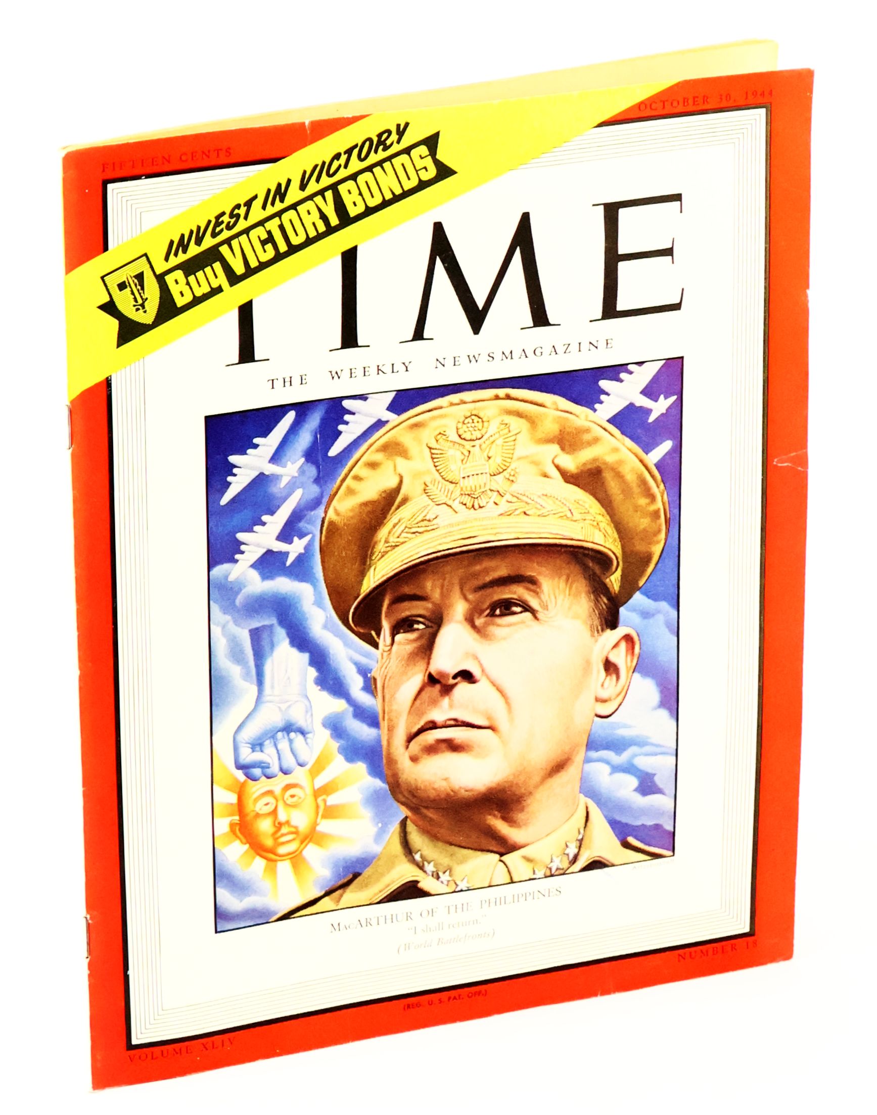 Image for Time - The Weekly Newsmagazine, October 30 1944, Volume XLIV, Number 18 - Douglas MacArthur Cover Time - The Weekly Newsmagazine, October 30 1944, Volume XLIV, Number 18 - Douglas MacArthur Cover