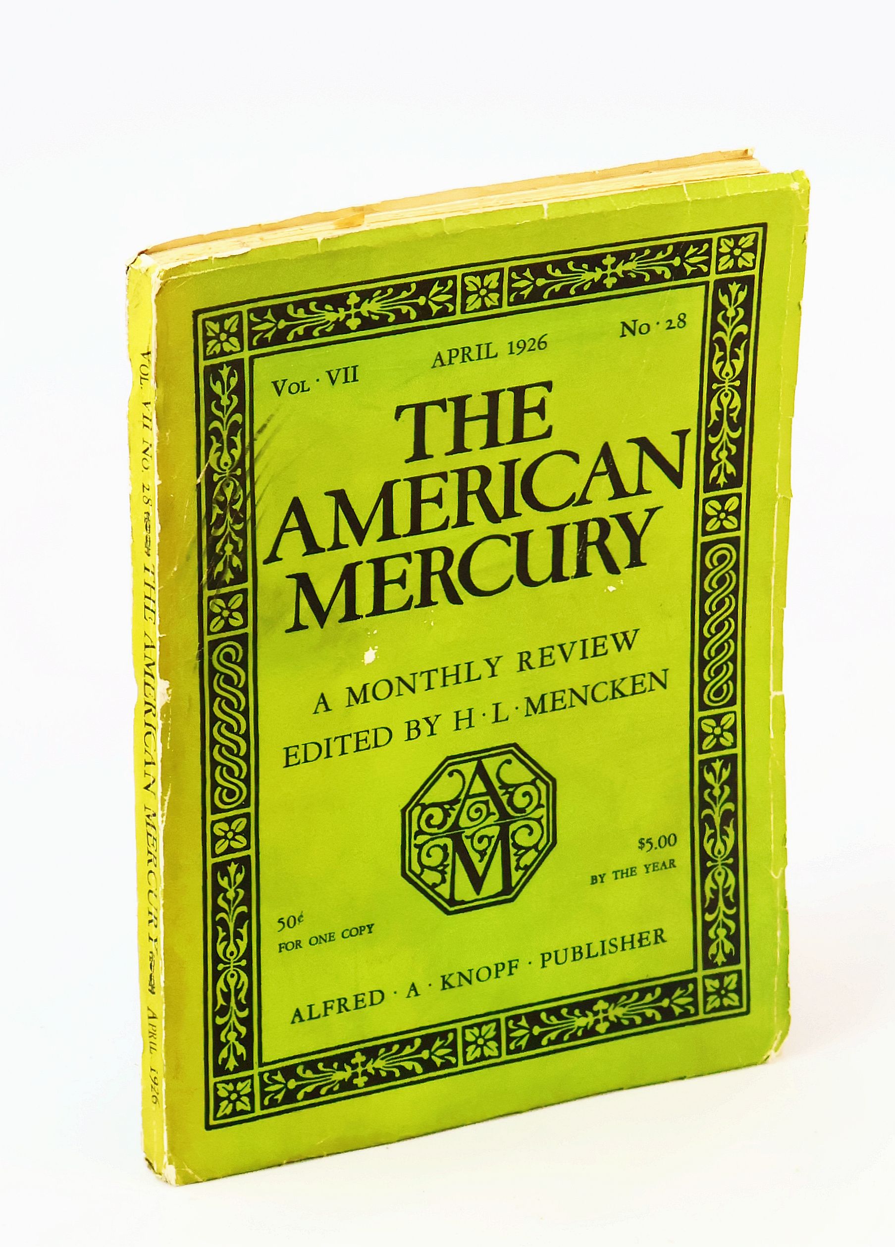 Image for The American Mercury - A Monthly Reivew, April 1926, Vol. VII, No. 28 - The American Mercury - A Monthly Reivew, April 1926, Vol. VII, No. 28 -