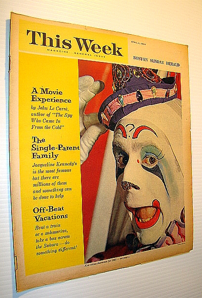 Image for This Week Magazine, April 4, 1965 - Insert to the Boston Sunday Herald: Cover Photo of 400-Meter Champ Suzanne Knott / John Le Carre Recounts Traumatic Experiences of Watching His Characters Come to Life This Week Magazine, April 4, 1965 - Insert to the Boston Sunday Herald: Cover Photo of 400-Meter Champ Suzanne Knott / John Le Carre Recounts Traumatic Experiences of Watching His Characters Come to Life
