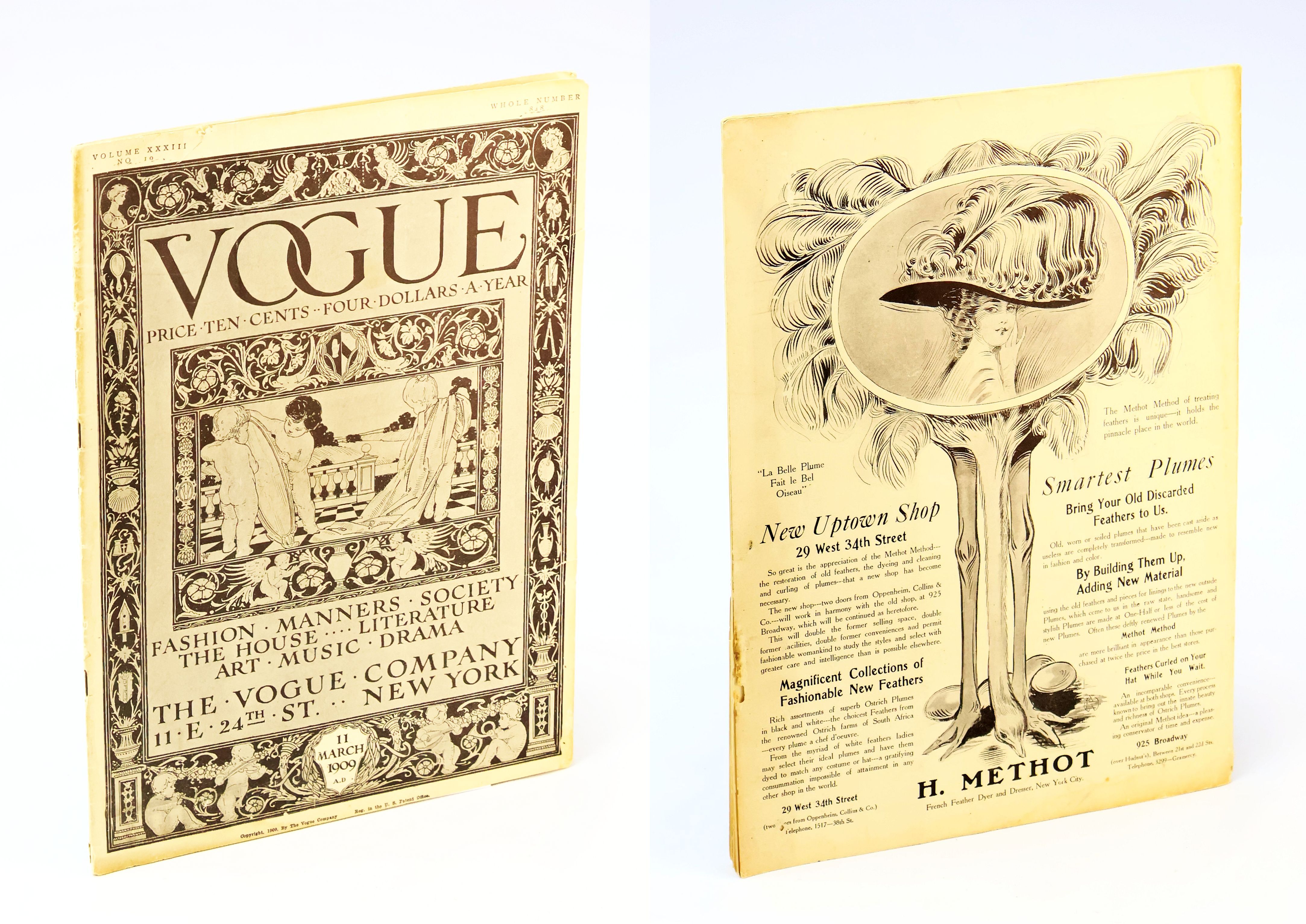 Image for Vogue Magazine, 11 March 1909, Volume XXXIII, No 10, Whole Number 848 Vogue Magazine, 11 March 1909, Volume XXXIII, No 10, Whole Number 848