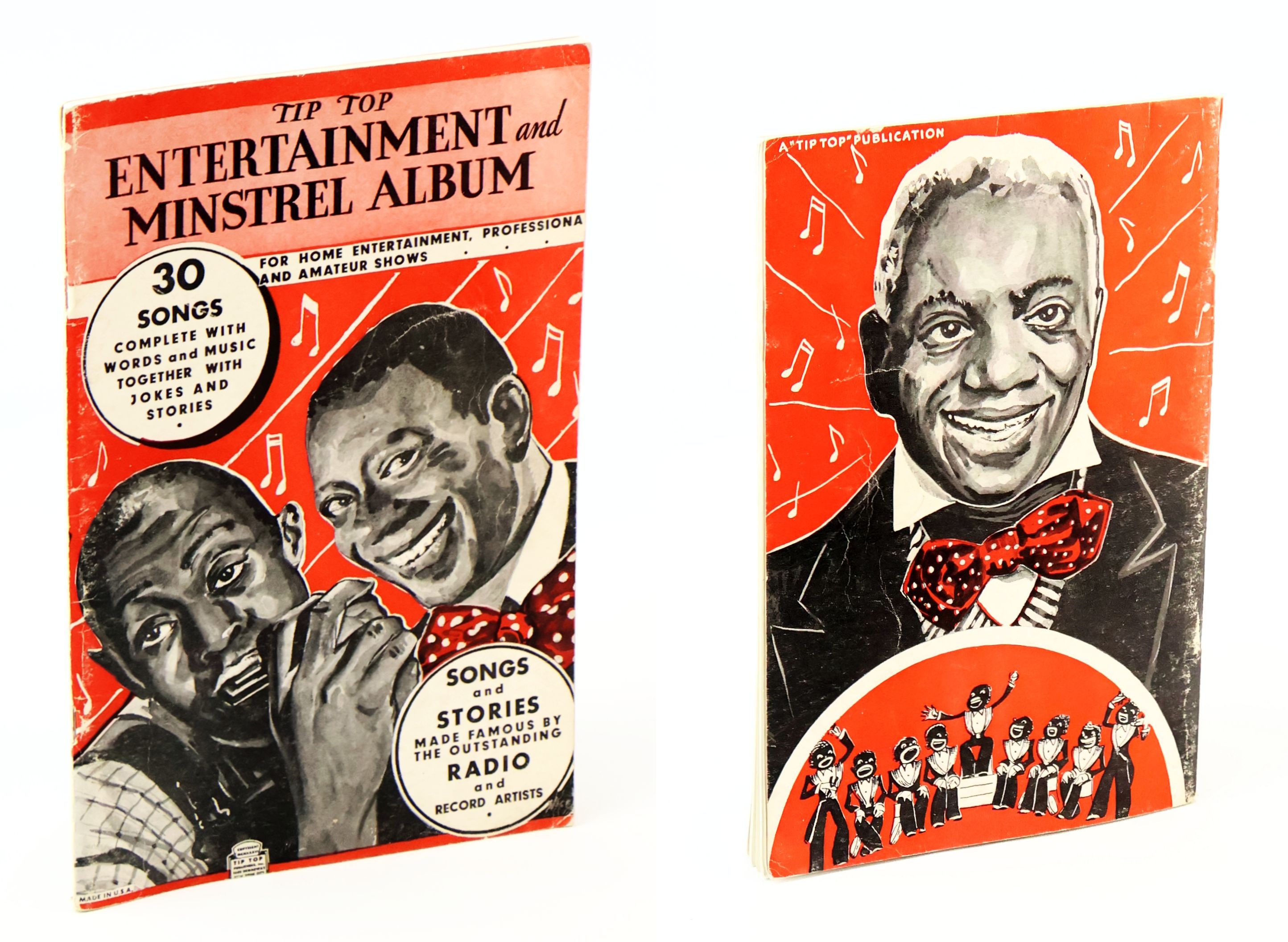 Tip Top Entertainment and Minstrel Album for Home Entertainment, Professional and Amateur Shows - Songbook with Piano Sheet Music and Lyrics